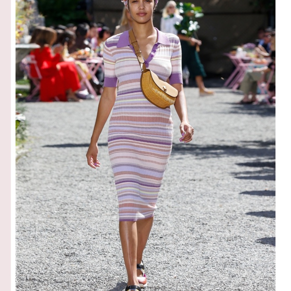 Kate Spade multi-stripe polo knit dress size XS